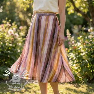 Viscose RADIANCE Stripes lavender digital print