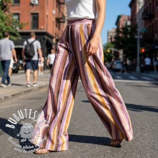 Viscose RADIANCE Stripes lavender digital print