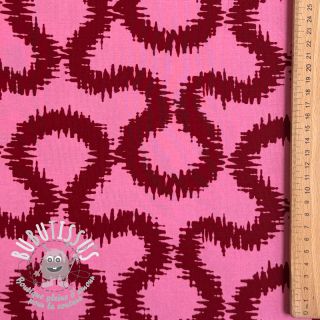 Viscose STRETCH Abstract pink