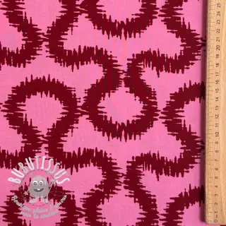 Viscose STRETCH Abstract pink
