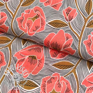Tissu coton VOILE Timi flowers