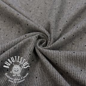 Tissu pour tailleur femme PIED DE POULE BRUSHED Studs