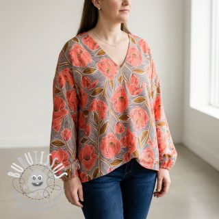 Tissu coton VOILE Timi flowers