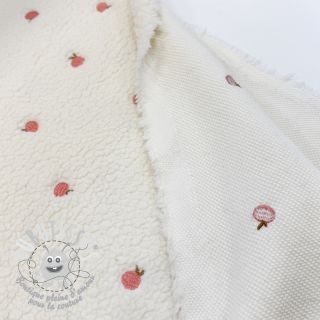 Tissu de manteau TEDDY JACQUARD EMBROIDERY Patches