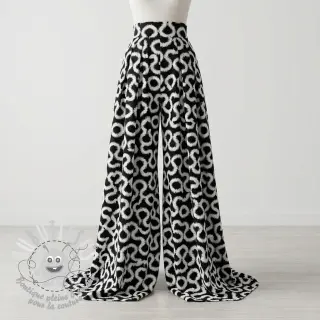 Viscose STRETCH Abstract black