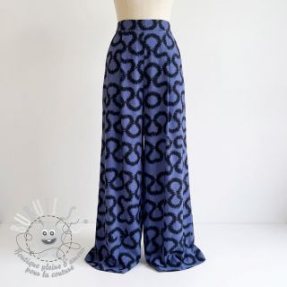 Viscose STRETCH Abstract blue