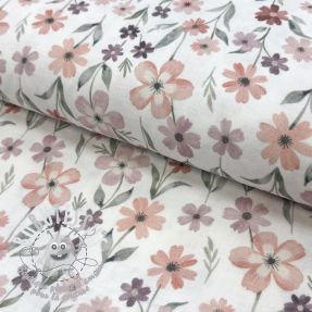 Tissu double gaze/mousseline Flowers Jana digital print