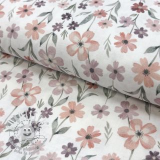 Tissu double gaze/mousseline Flowers Jana digital print