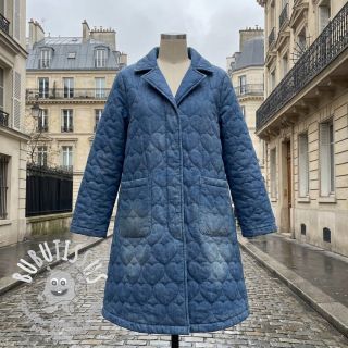 Tissu matelassé DENIM Hearts