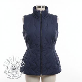 Tissu matelassé ZIG ZAG navy