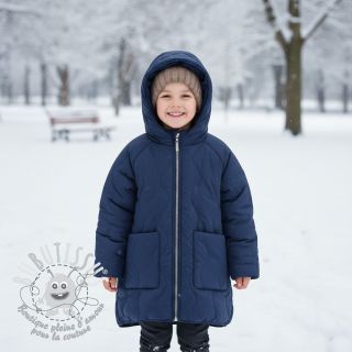 Tissu matelassé ZIG ZAG navy