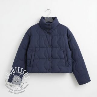 Tissu matelassé ZIG ZAG navy