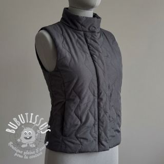 Tissu matelassé ZIG ZAG black