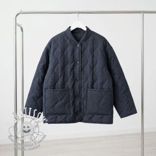 Tissu matelassé ZIG ZAG black