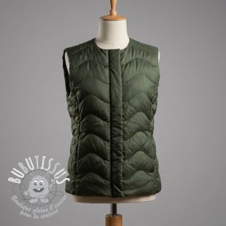 Tissu matelassé ZIG ZAG army green