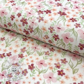 Tissu double gaze/mousseline Flowers Sisi digital print