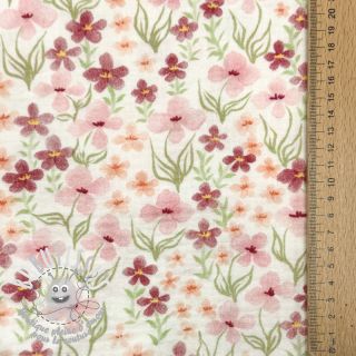 Tissu double gaze/mousseline Flowers Sisi digital print