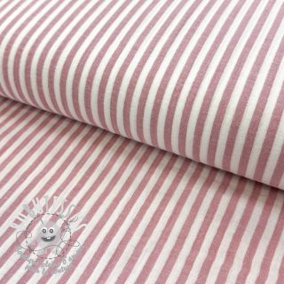 Tissu double gaze/mousseline YARN DYED Summer stripe rose