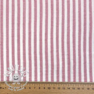 Tissu double gaze/mousseline YARN DYED Summer stripe rose