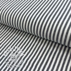 Tissu double gaze/mousseline YARN DYED Summer stripe navy