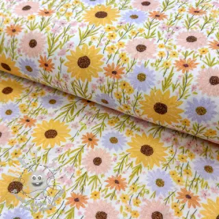 Tissu double gaze/mousseline Flowers Hot summer digital print