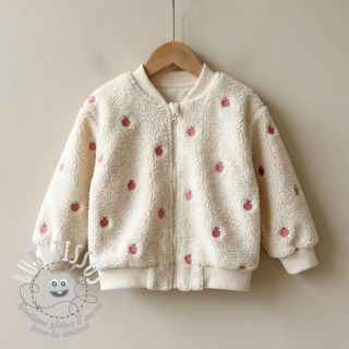 Tissu de manteau TEDDY JACQUARD EMBROIDERY Patches