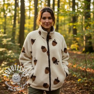 Tissu de manteau TEDDY JACQUARD Acorns