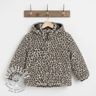 Tissu de manteau TEDDY JACQUARD Animal skin brown