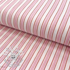 Tissu double gaze/mousseline YARN DYED Stripe in stripe pink