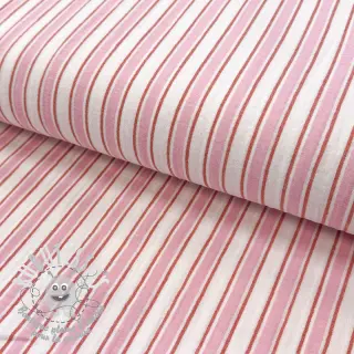 Tissu double gaze/mousseline YARN DYED Stripe in stripe pink