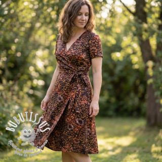 Viscose SATIN Abstract flow digital print