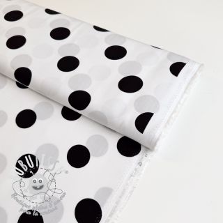 Viscose RADIANCE Polka BIG dot white