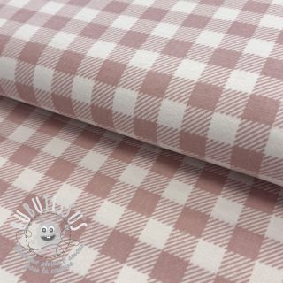 Tissu coton FLANNEL BIG Check light pink