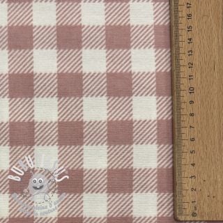 Tissu coton FLANNEL BIG Check light pink