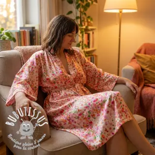 Viscose SATIN Dots digital print
