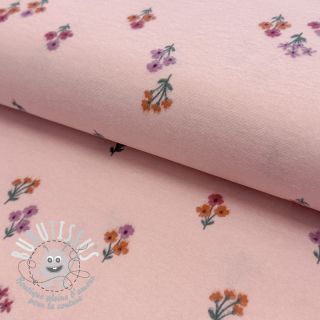 Tissu coton FLANNEL Flowers light pink