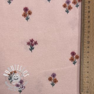 Tissu coton FLANNEL Flowers light pink