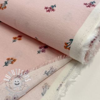 Tissu coton FLANNEL Flowers light pink