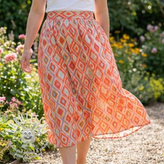 Viscose RADIANCE Abstract orange digital print