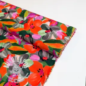 Viscose ECOVERO Flowers multi digital print