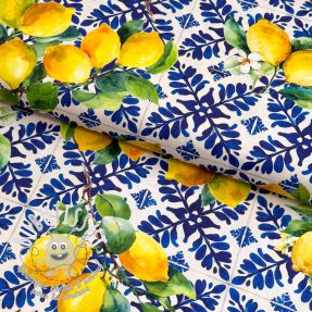 Tissu coton VISCOSE Lemons digital print