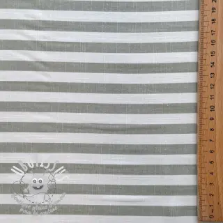 Viscose YARN DYED Stripes SMALL green