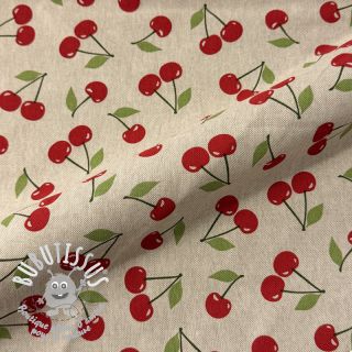 Tissu déco Linenlook premium Cherry Happy Joy
