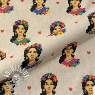 Tissu déco Linenlook premium Viva Flower Girl