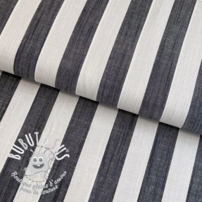 Viscose YARN DYED Stripes BIG navy