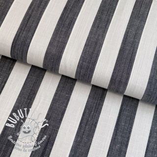 Viscose YARN DYED Stripes BIG navy