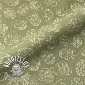 Tissu déco Linenlook premium Easter Egg Tale