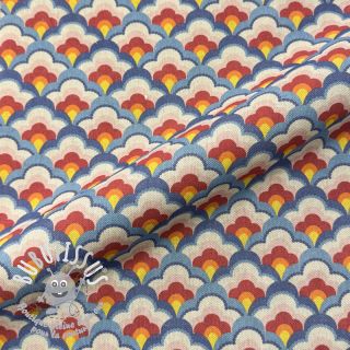 Tissu déco Linenlook Graphic Flower Scale digital print