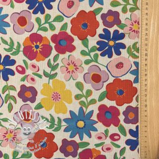 Tissu déco Linenlook Flower Fiesta Field digital print