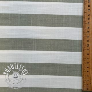 Viscose YARN DYED Stripes BIG green